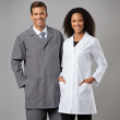 Extra Large White Woven Medical Coat - Comfortable Unisex Medical Professional Wear