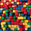 Vibrant Coloured Wooden Cubes - Set of 100: Engaging Learning Tool