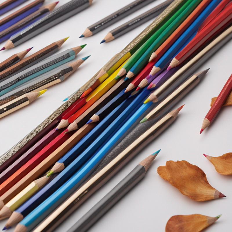 12 Assorted Coloured Pencils in a High-Quality Metal Case - Perfect for Artists, Students, and Professionals