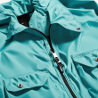 Cyan Blue Lined Windbreaker L - Lightweight & Stylish Jacket for Outdoor Adventures