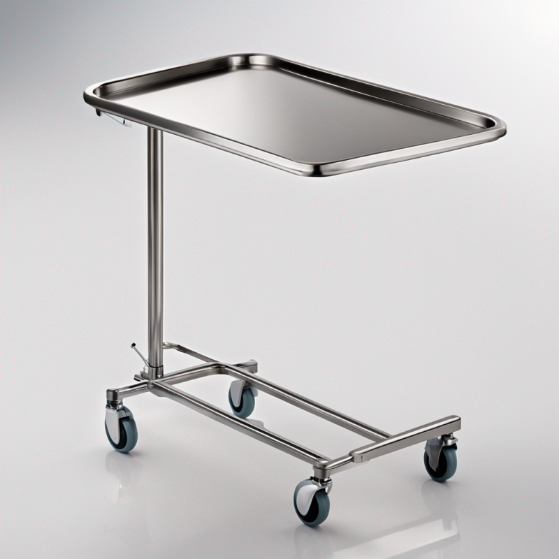 Durable Mayo Instrument Table on Castors | Adjustable Height | High-Performance Medical Equipment