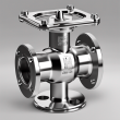 High-Quality Sanitary Manually Operated 2-way Diaphragm Valve with Stainless Steel Body for Industrial Use