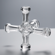 Premium Glass Four-Way Joint | Precision-Based Industrial and Laboratory Equipment